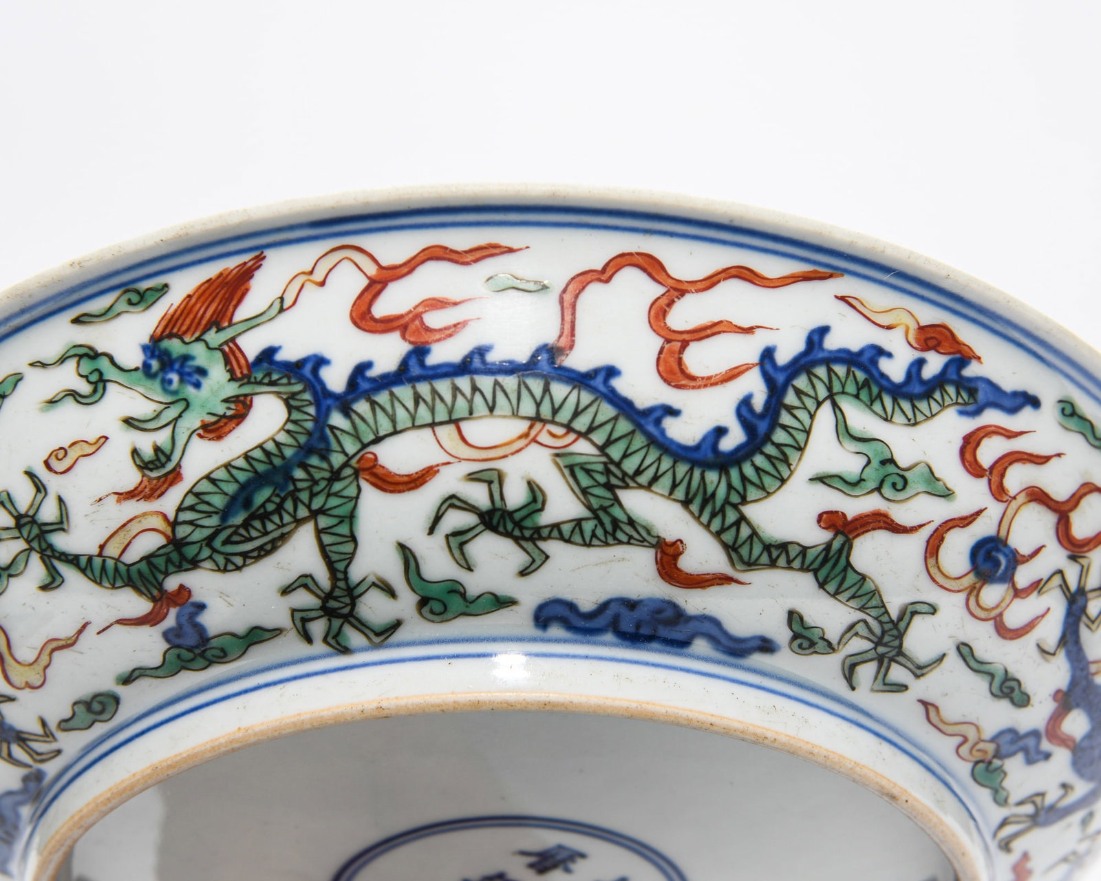 WANLI WUCAI DRAGON DISH - 5