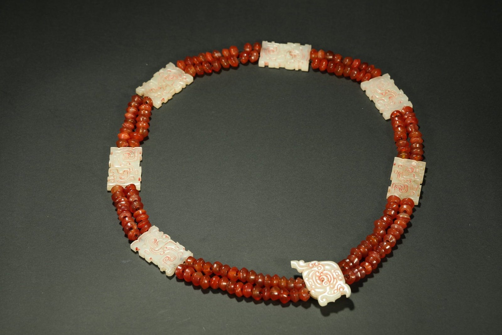 AGATE AND HETIAN JADE NECKLACE - 12