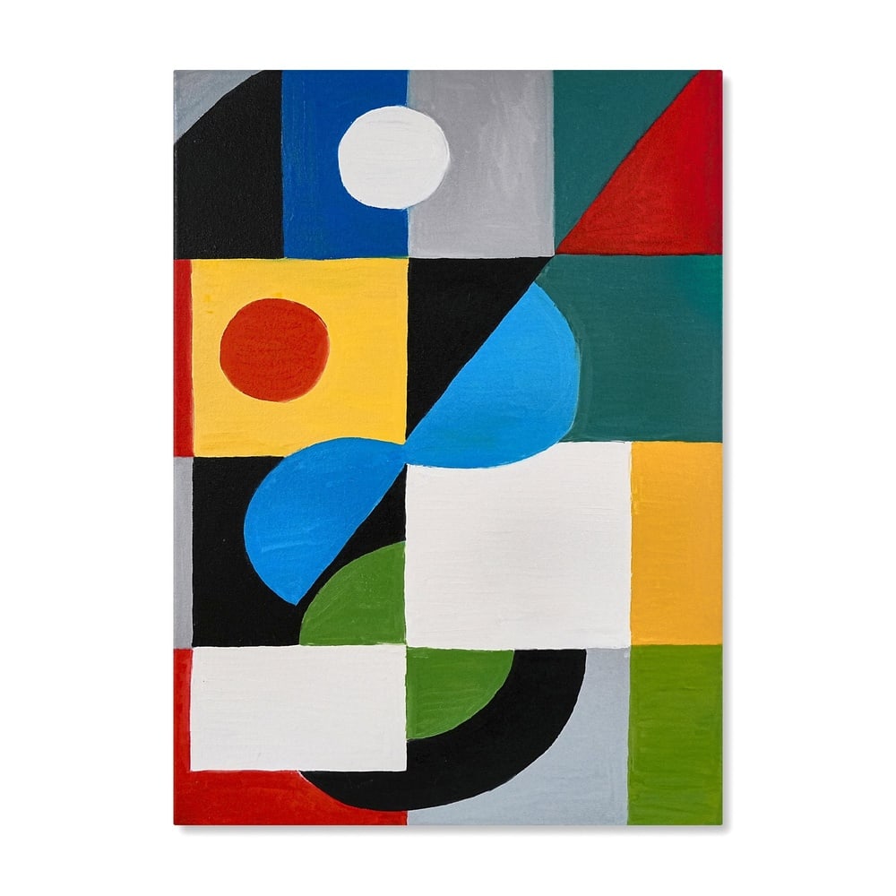 SONIA DELAUNAY (1885-1979), OIL ON CANVAS: Signed (verso) Image Dimensions: 22 1/4 x 30 7/8 in (56.4 x 78.4 cm) Bearing a Leonard Hutton Galleries, New York label on the reverse, inscribed with the artist, title, date, medium, dimensions, and 