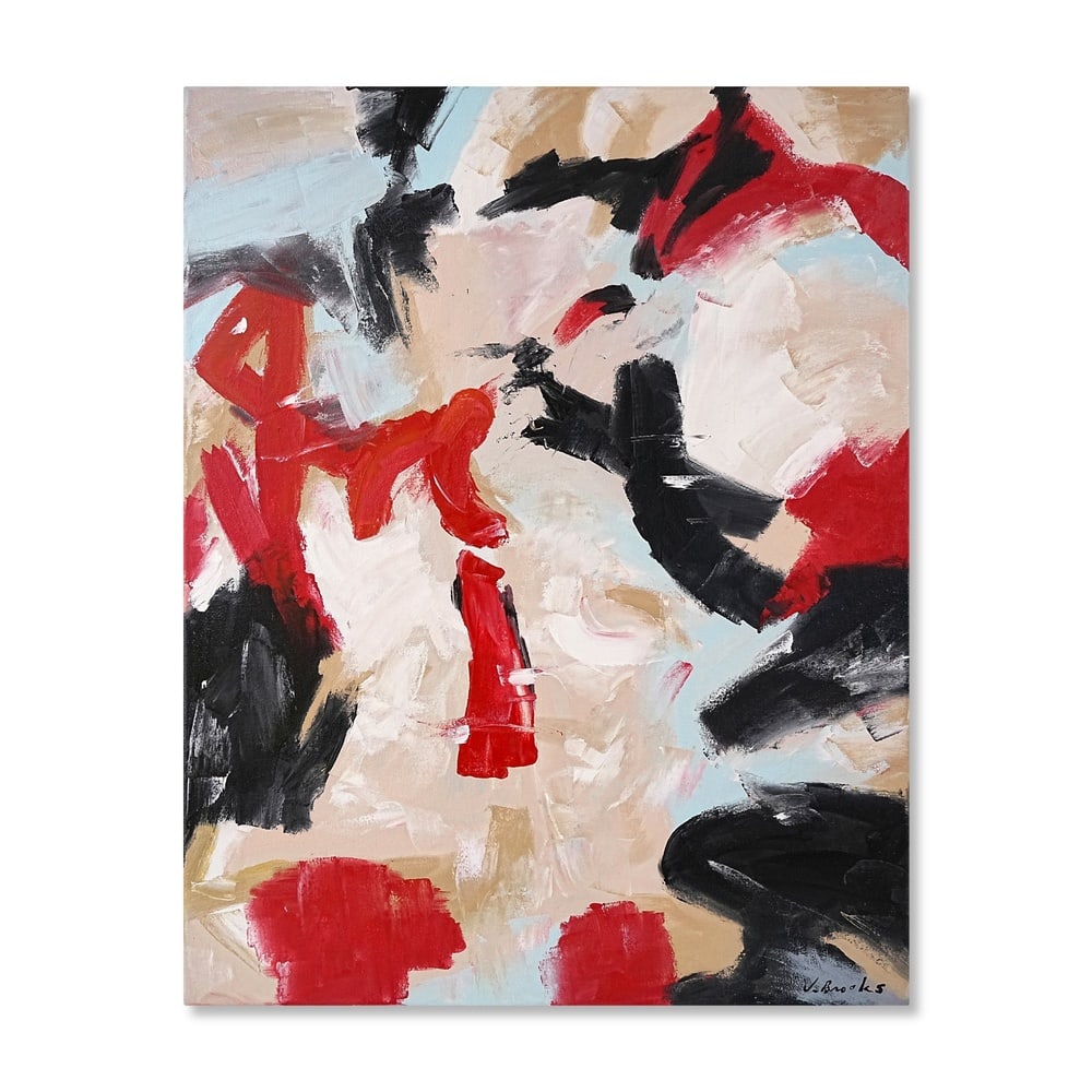JAMES BROOKS (1906-1992), OIL ON CANVAS: Signed (lower right) Image Dimensions: 36 5/8 x 29 in (93 x 73.6 cm) This vibrant abstract composition demonstrates James Brooks's exploration of gesture, color, and pictorial structure within the dev