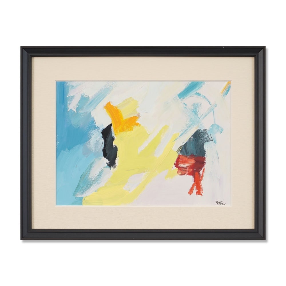 JEAN MIOTTE (1926-2016), GOUACHE ON PAPER: Signed (lower right) Image Dimensions: 10 1/4 x 14 1/8 in (26 x 36 cm) Framed Dimensions: 15 x 19 in (38.1 x 48.2 cm) This vibrant work on paper exemplifies Jean Miotte's distinctive approach to postw