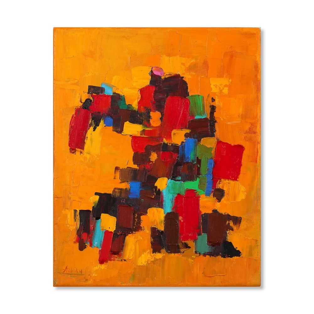 OLGA ALBIZU (1924-2005), OIL ON CANVAS: Signed (lower left) Image Dimensions: 19 3/4 x 15 3/4 in (50.3 x 40.1 cm) Olga Albizu is widely recognized as one of Puerto Rico's most important abstract painters and a significant figure in post-war