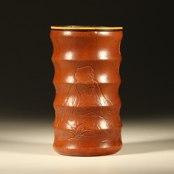 20th Century Gourd-shaped figurine pen holder (1 of 6)