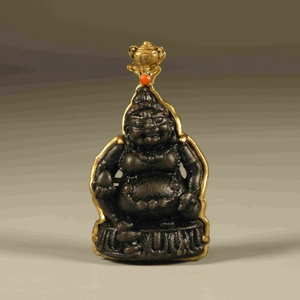 20th centuryIron Yellow Wealth God Pendant (1 of 5)