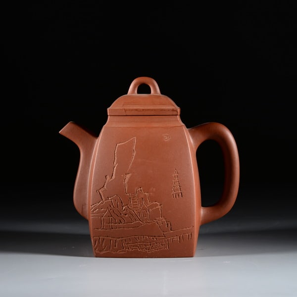 The 20th century Purple clay Han-style pot (1 of 9)