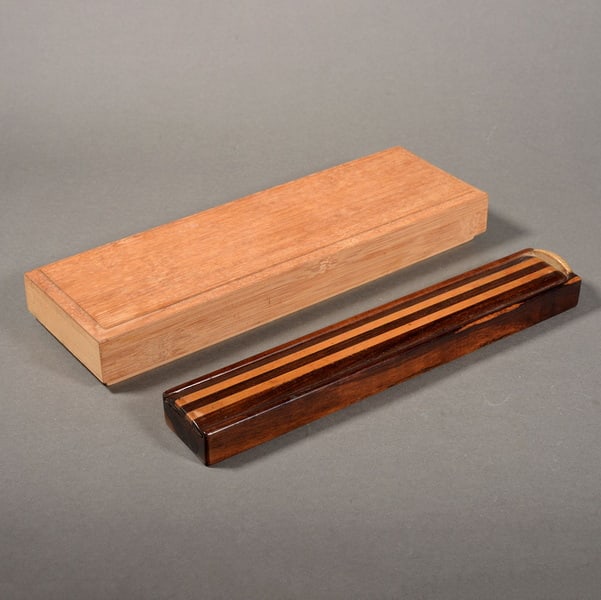 20th centuryRedwood inlaid with boxwood writing case (1 of 7)