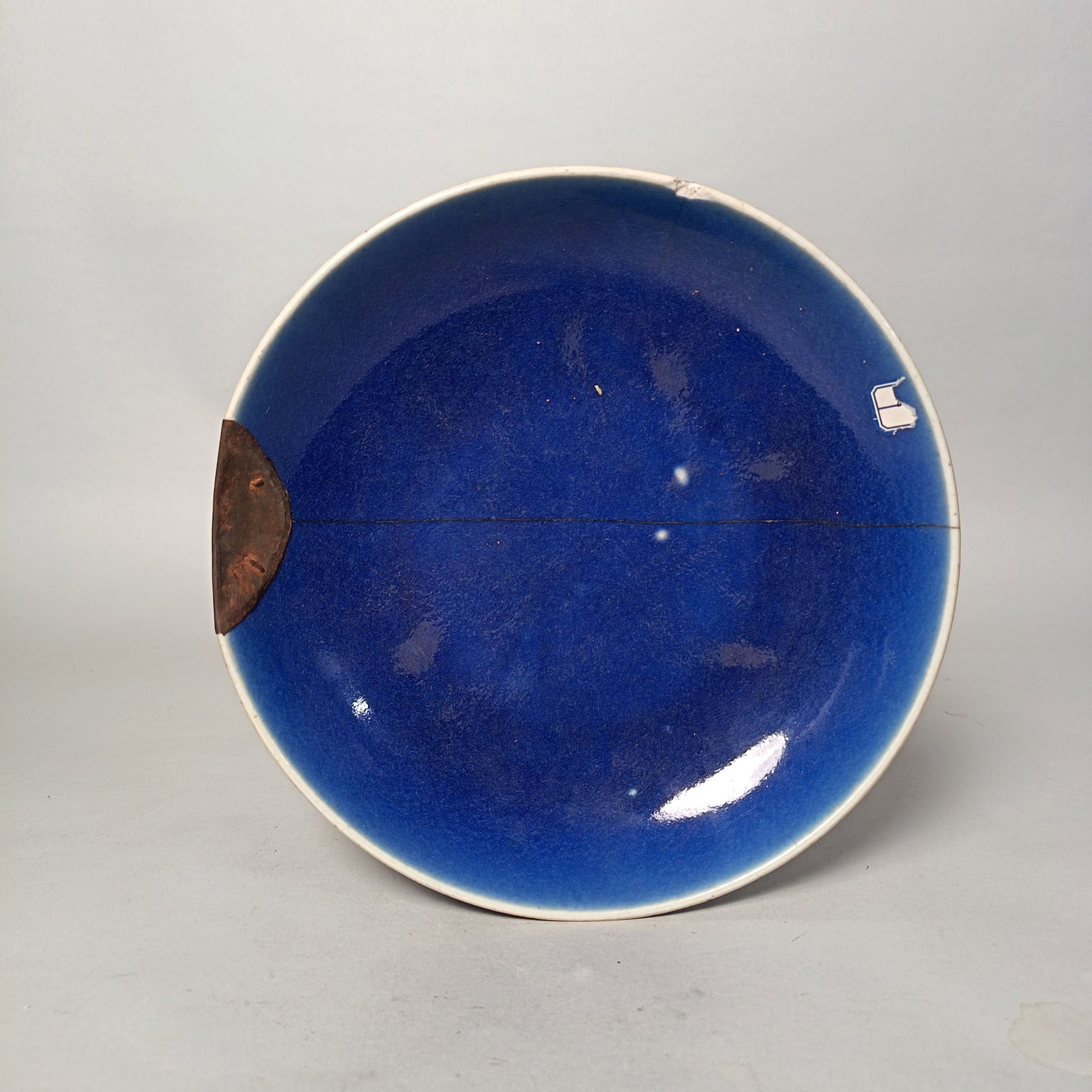 19th centuryBlue glazed plate (1 of 5)