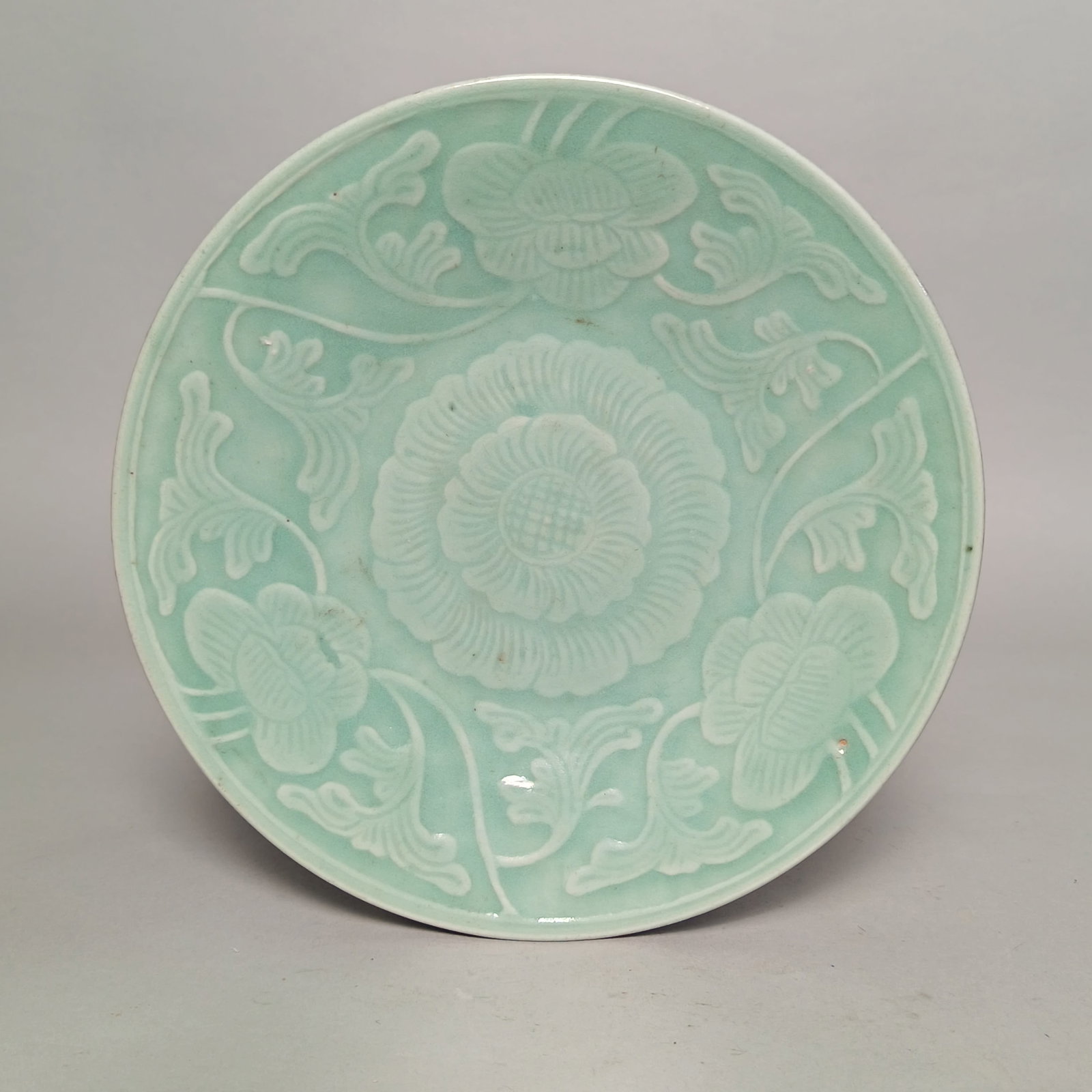 19th centuryBlue-glazed plate (1 of 3)