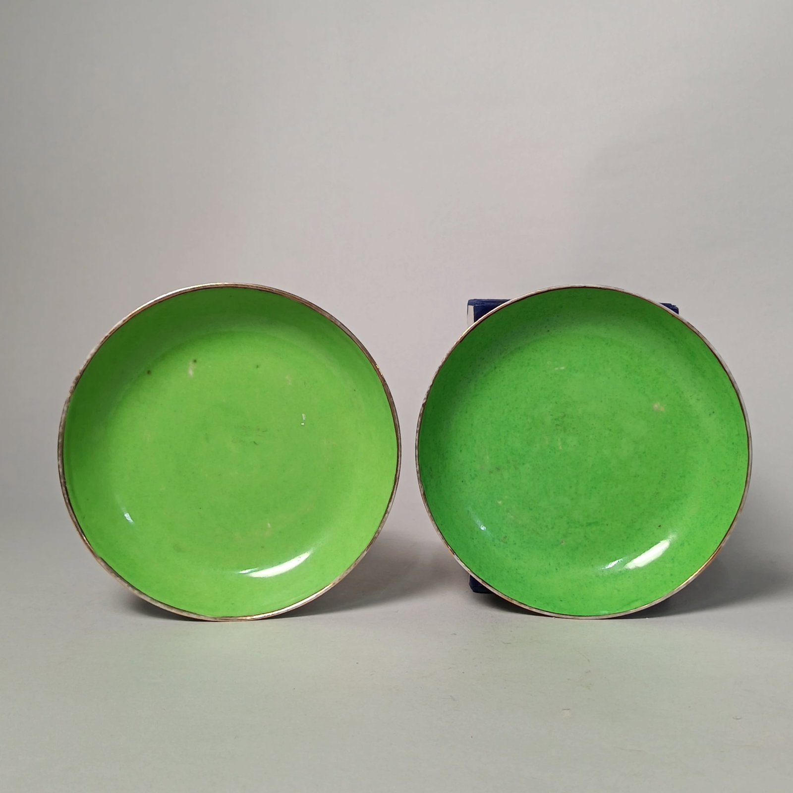 Republican Era Pair of Green Glazed Plates (1 of 5)