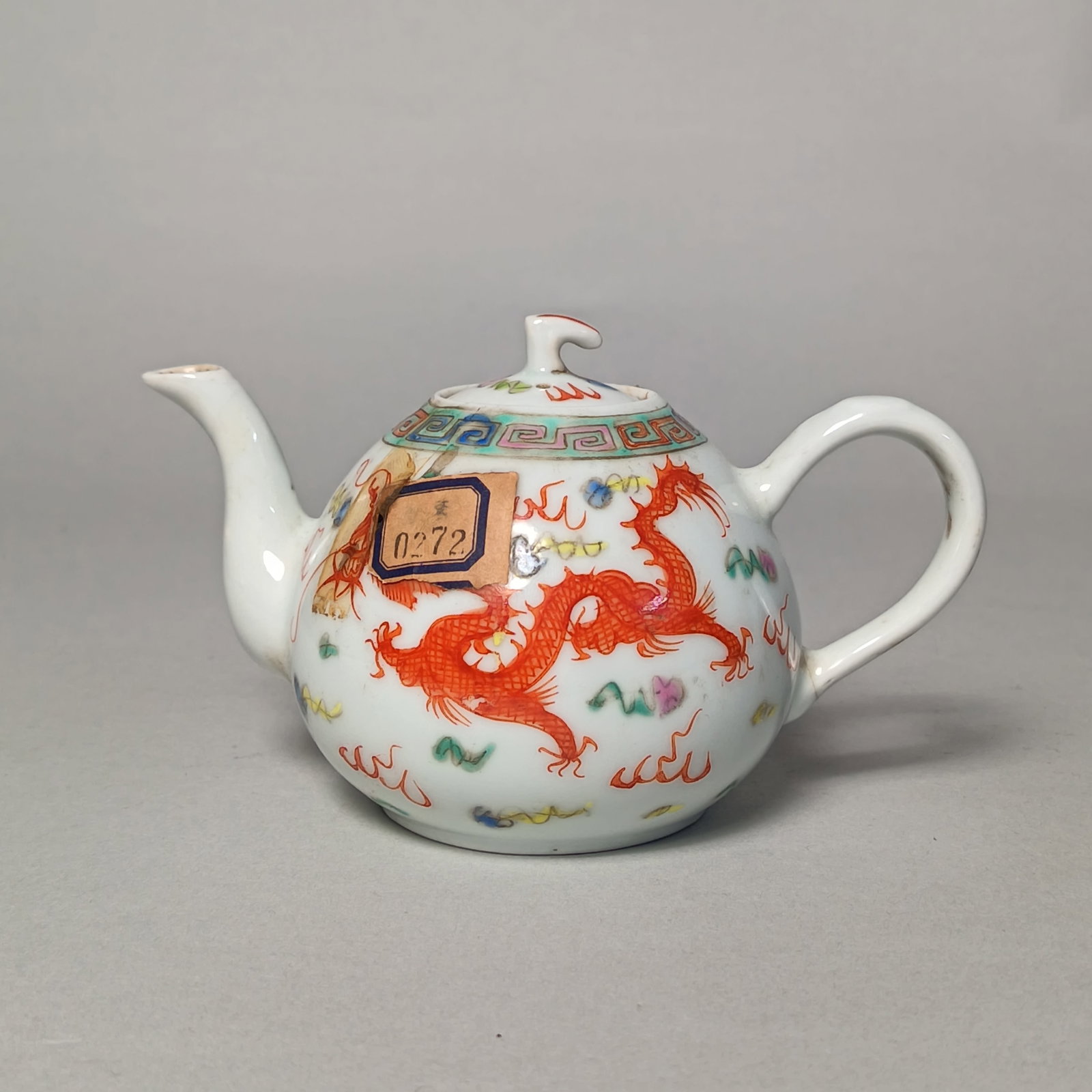 Republic of China - Enamel Dragon and Phoenix Pot (1 of 5)
