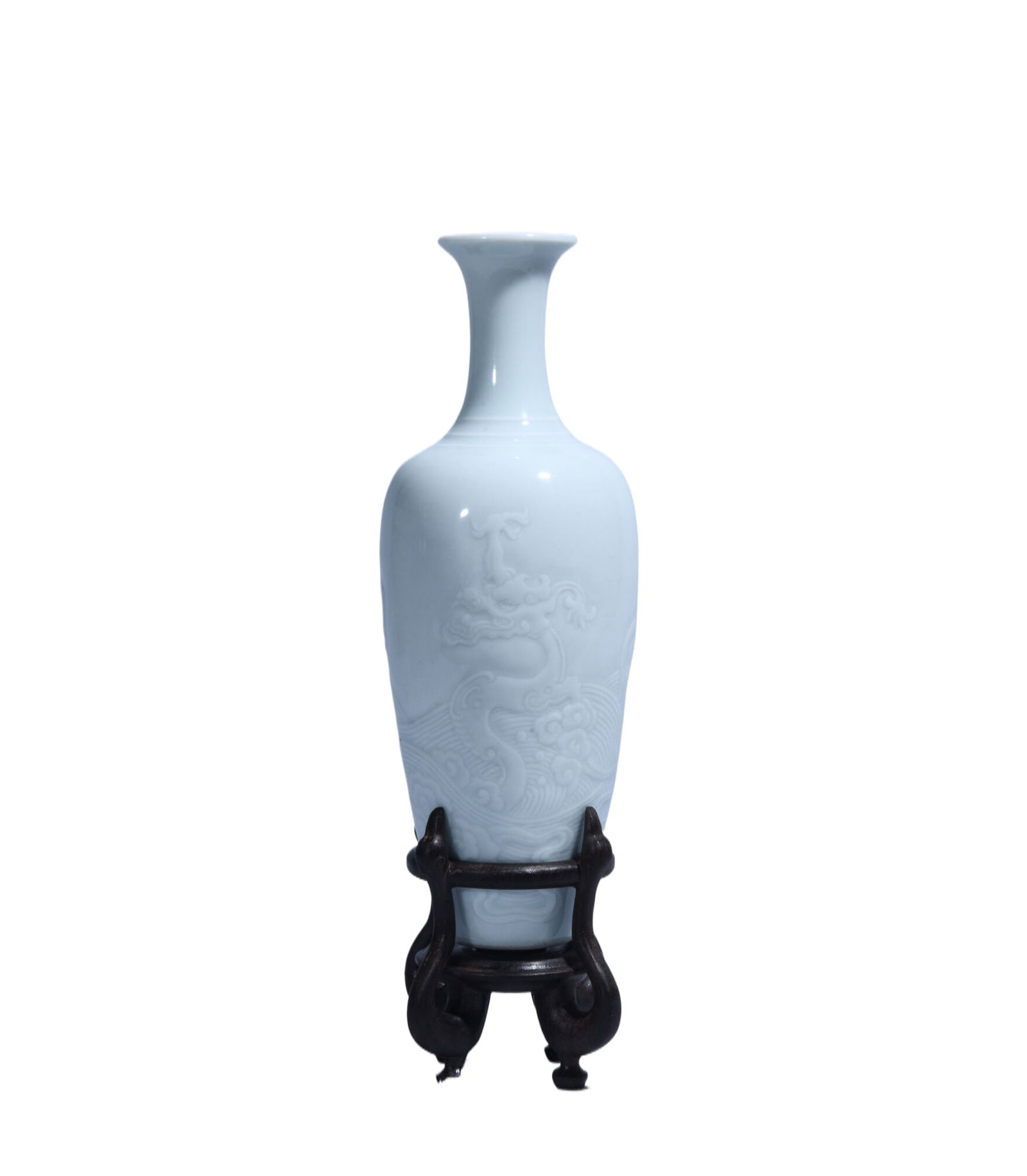 Qing Dynasty White Glazed Bottle with Dragon Pattern: Name Qing Dynasty White Glazed Bottle with Dragon Pattern Dimensions H19.5CM