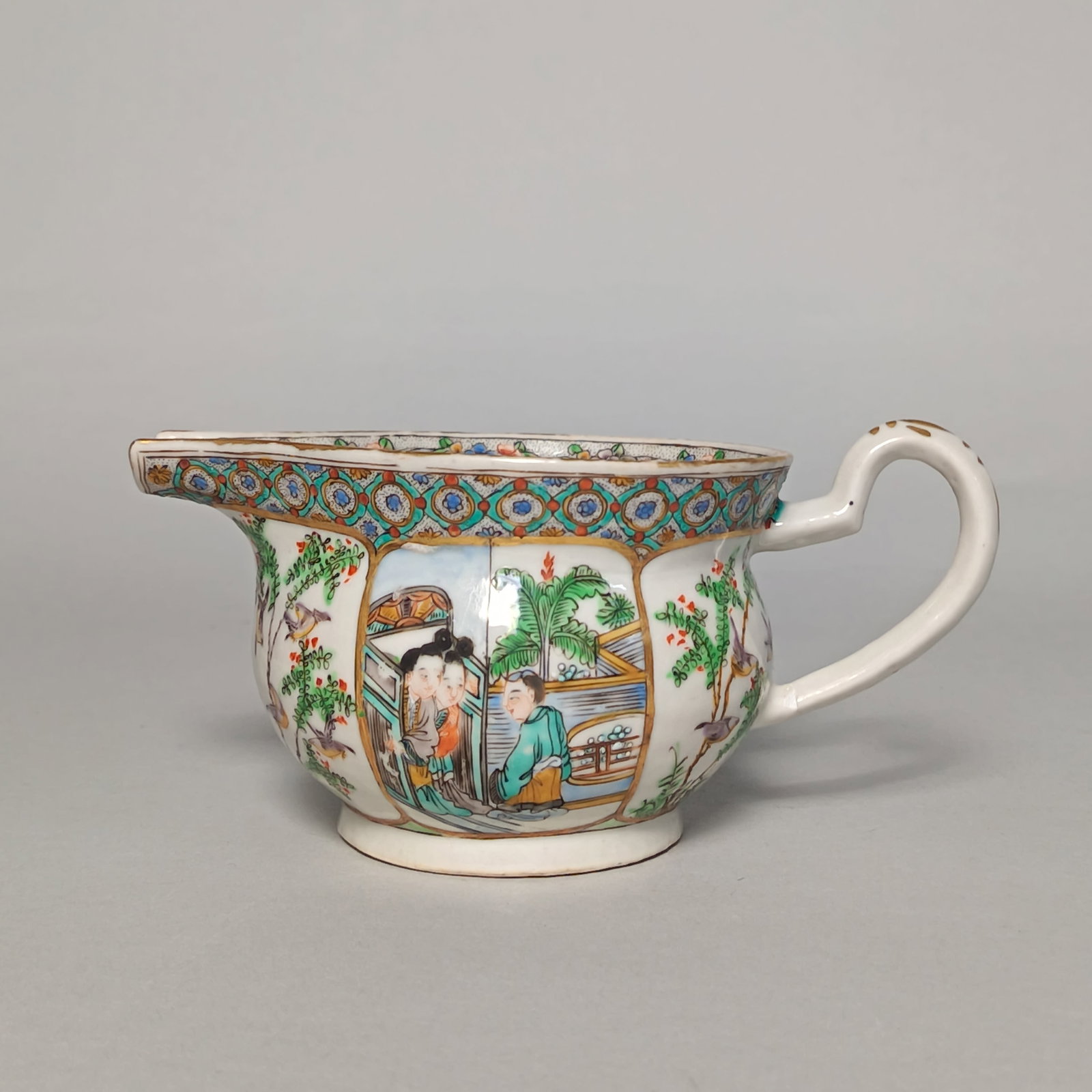 Late Qing Dynasty Guangcai Flower and Bird Double-Handle Vase (1 of 5)
