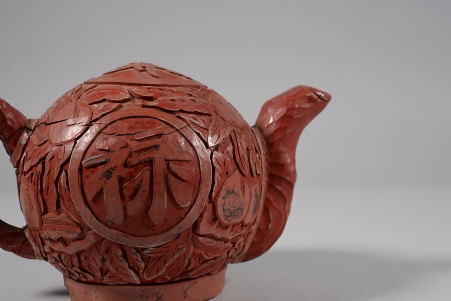 Purple clay lacquer tea pot - 6