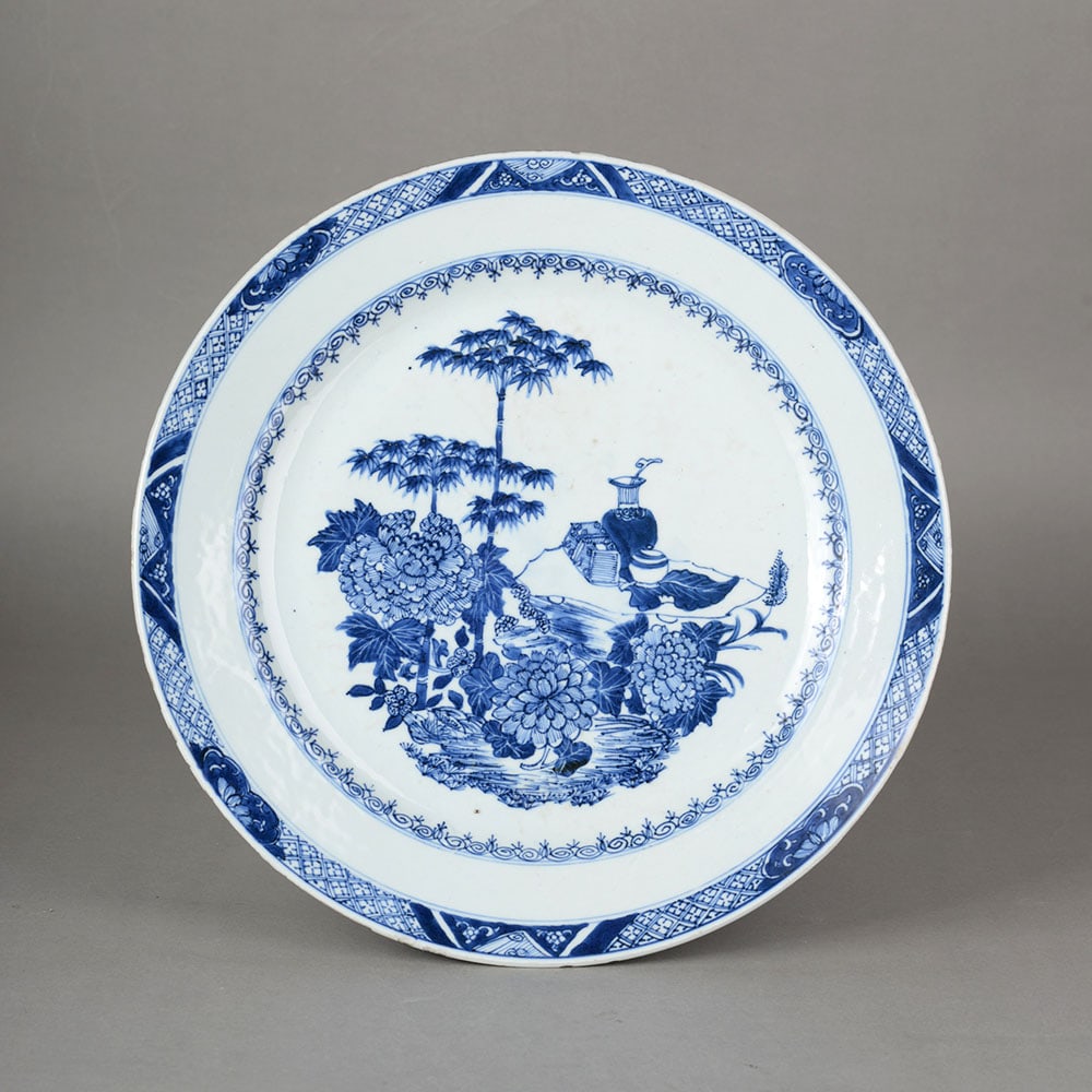 Blue and White Ancient Artistic Plate: Name Blue and White Ancient Artistic Plate Dimensions 35cm Condition Additional photographs and condition reports are available upon request as a courtesy to our clients. Any condition report