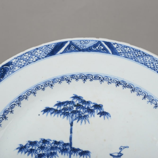 Blue and White Ancient Artistic Plate - 2