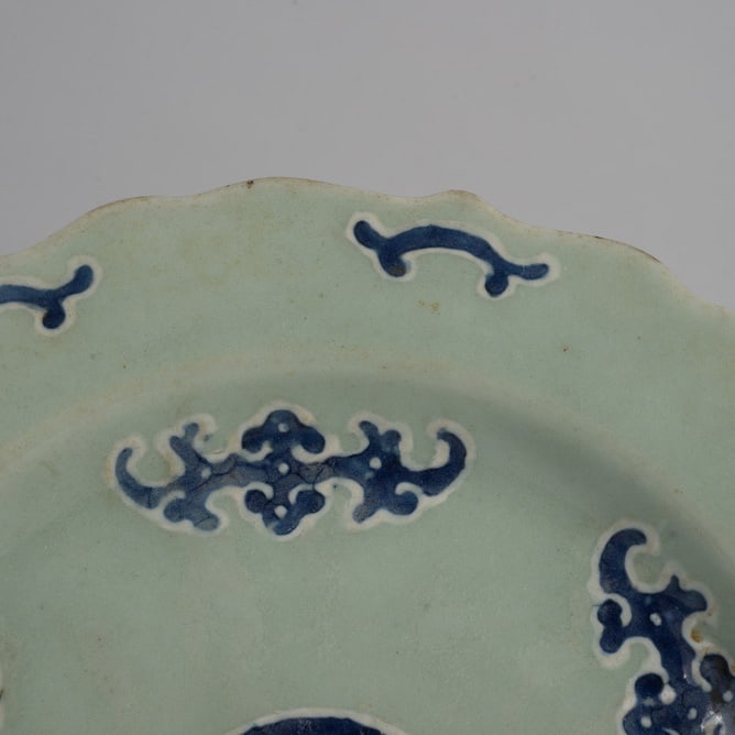 Greenish-blue glazed plate - 2