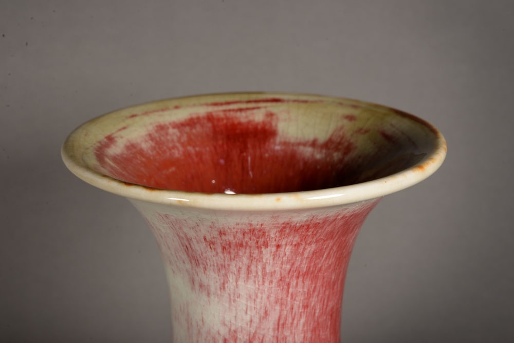 Red-glazed jade bottle vase - 3