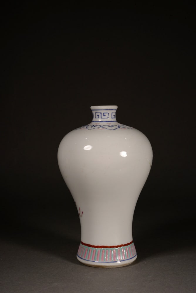 Pastel-painted branch-of-flower pattern vase - 3