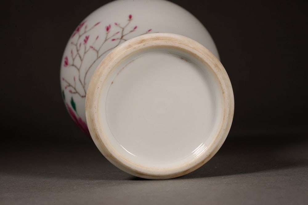 Pastel-painted branch-of-flower pattern vase - 6