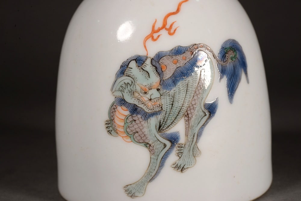 Five-color auspicious beast pattern horse hoof vessel - 5