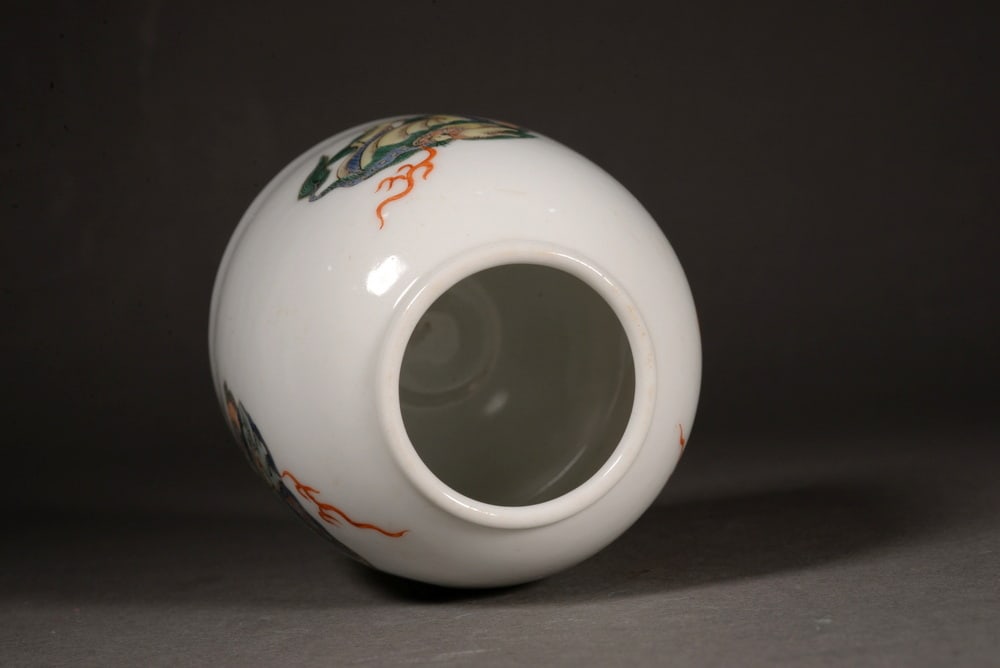 Five-color auspicious beast pattern horse hoof vessel - 6