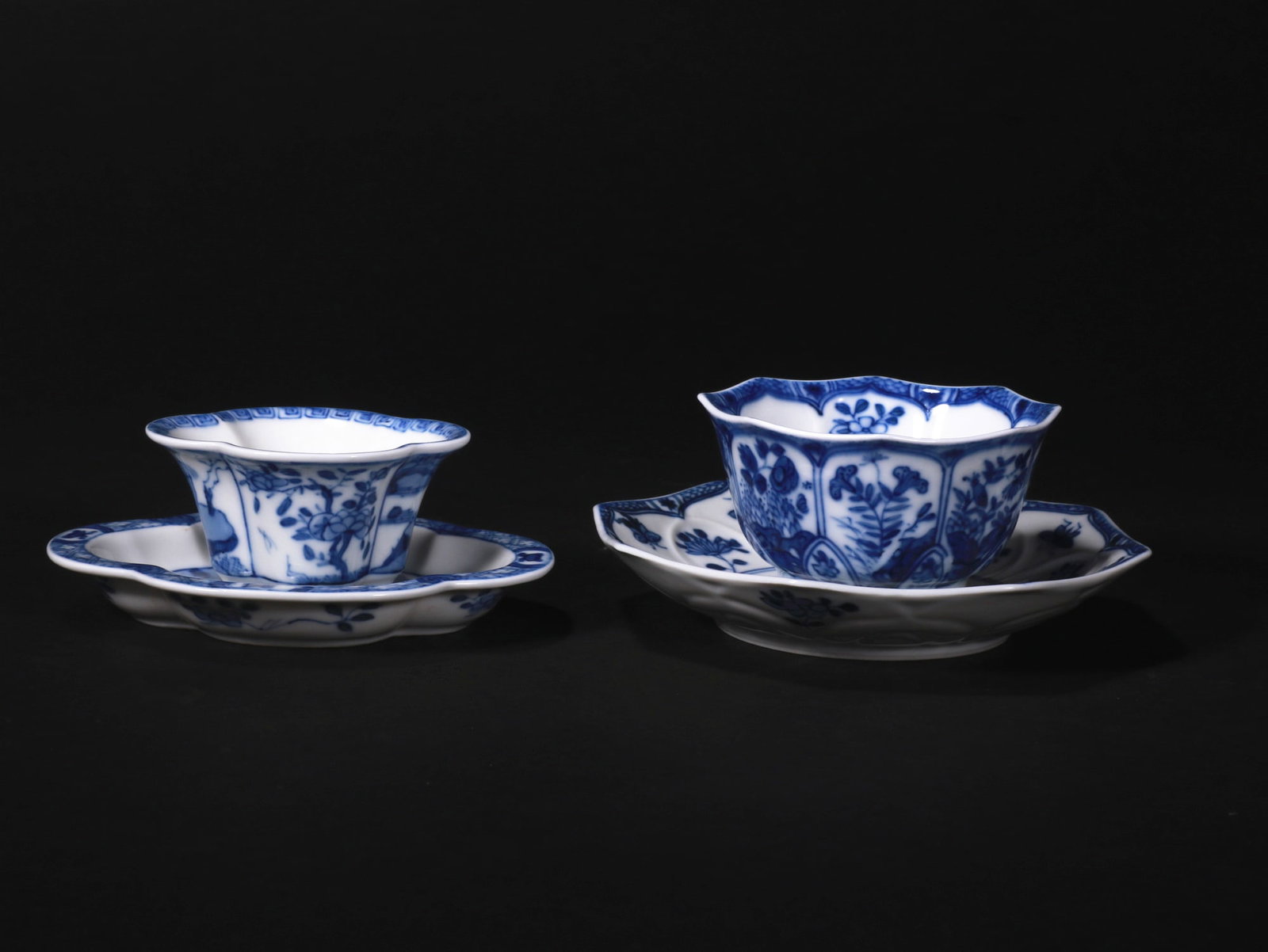 Blue and white floral-patterned cup: Name Blue and white floral-patterned cup Dimensions H??10CM H??11.5CM Condition Additional photographs and condition reports are available upon request as a courtesy to our clients. Any condition