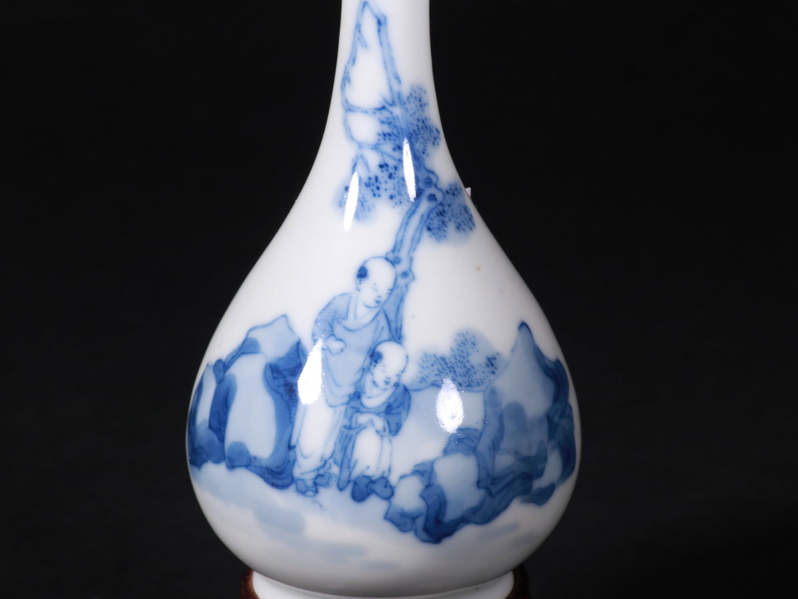 Blue and White Figure Vase - 2