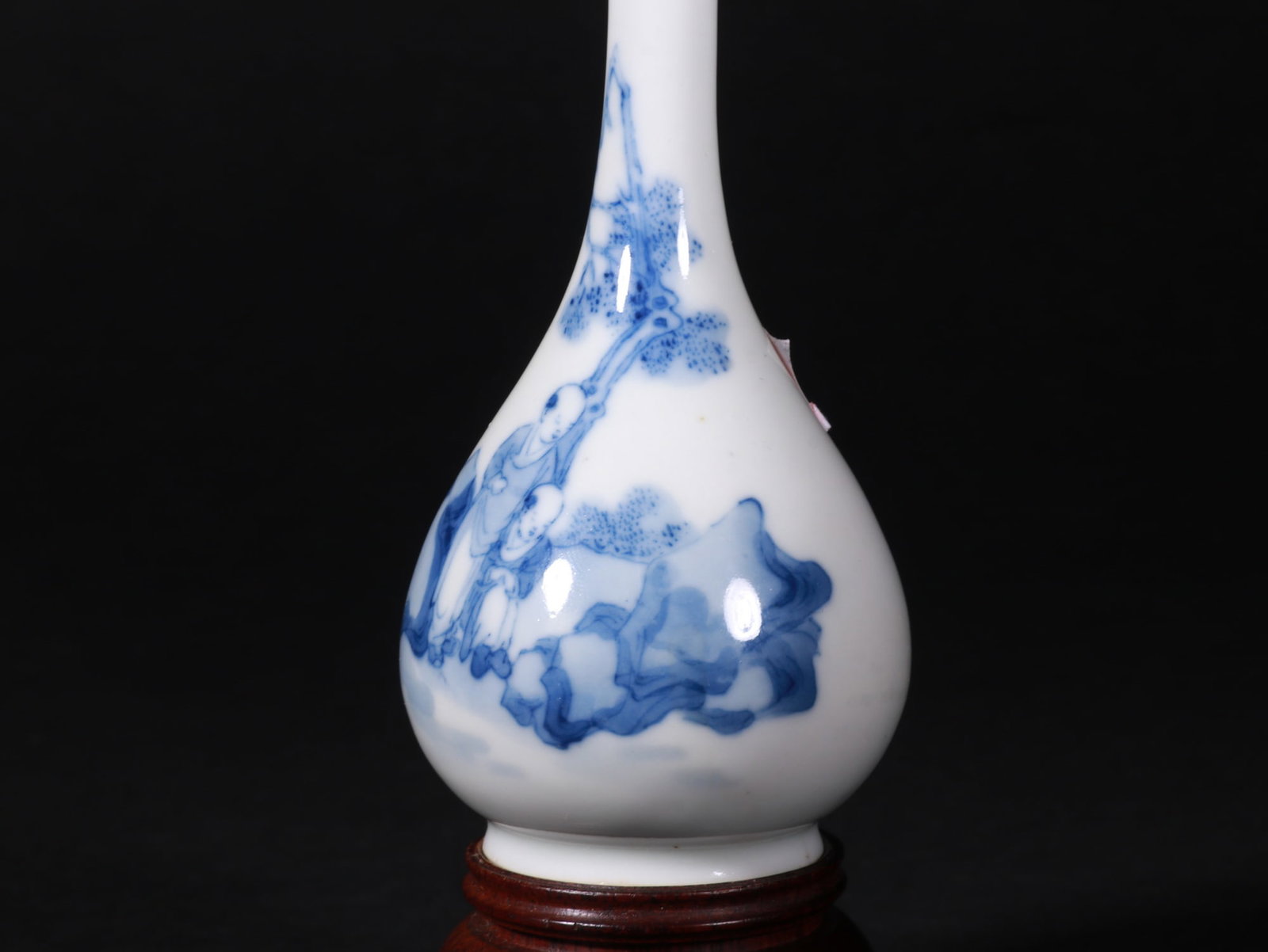 Blue and White Figure Vase - 3