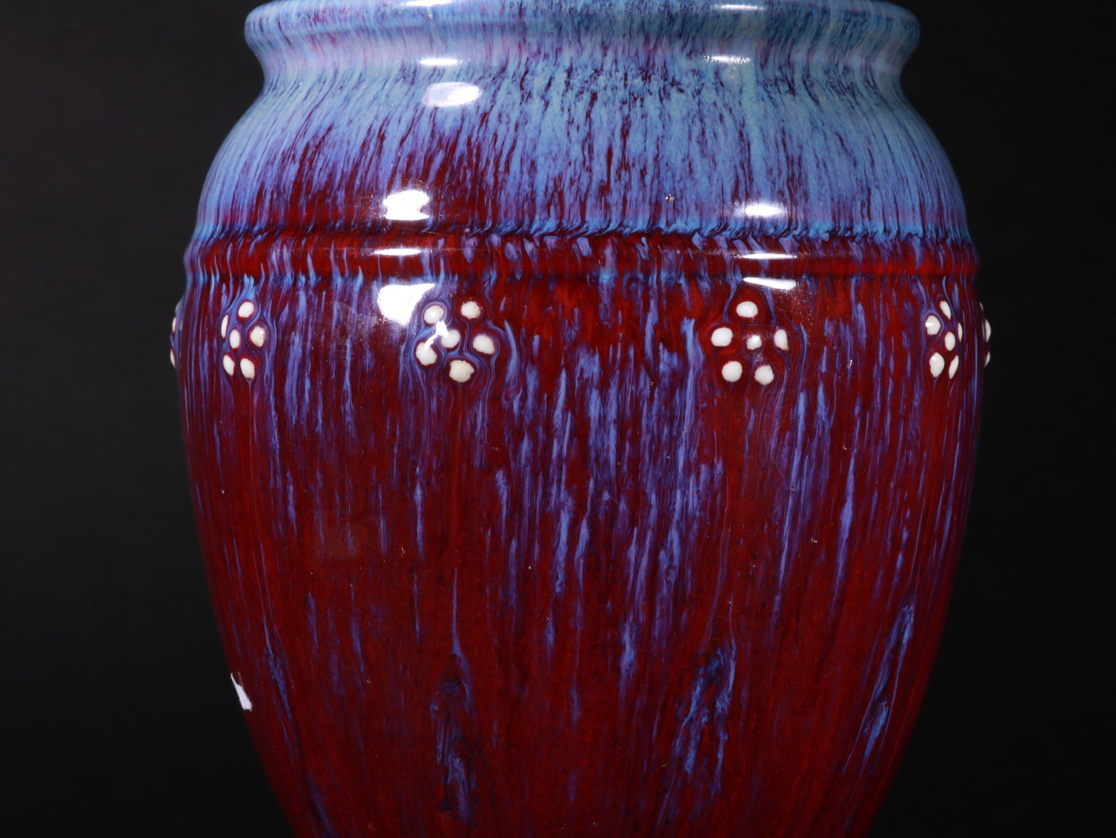Glazed pottery cylinder - 4