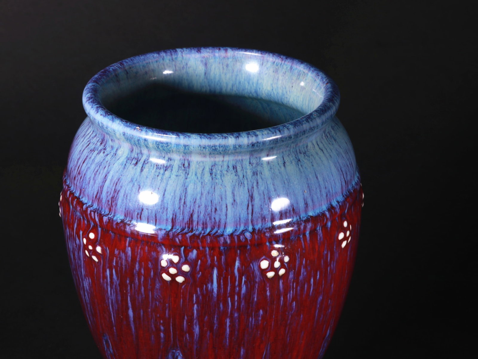 Glazed pottery cylinder - 6