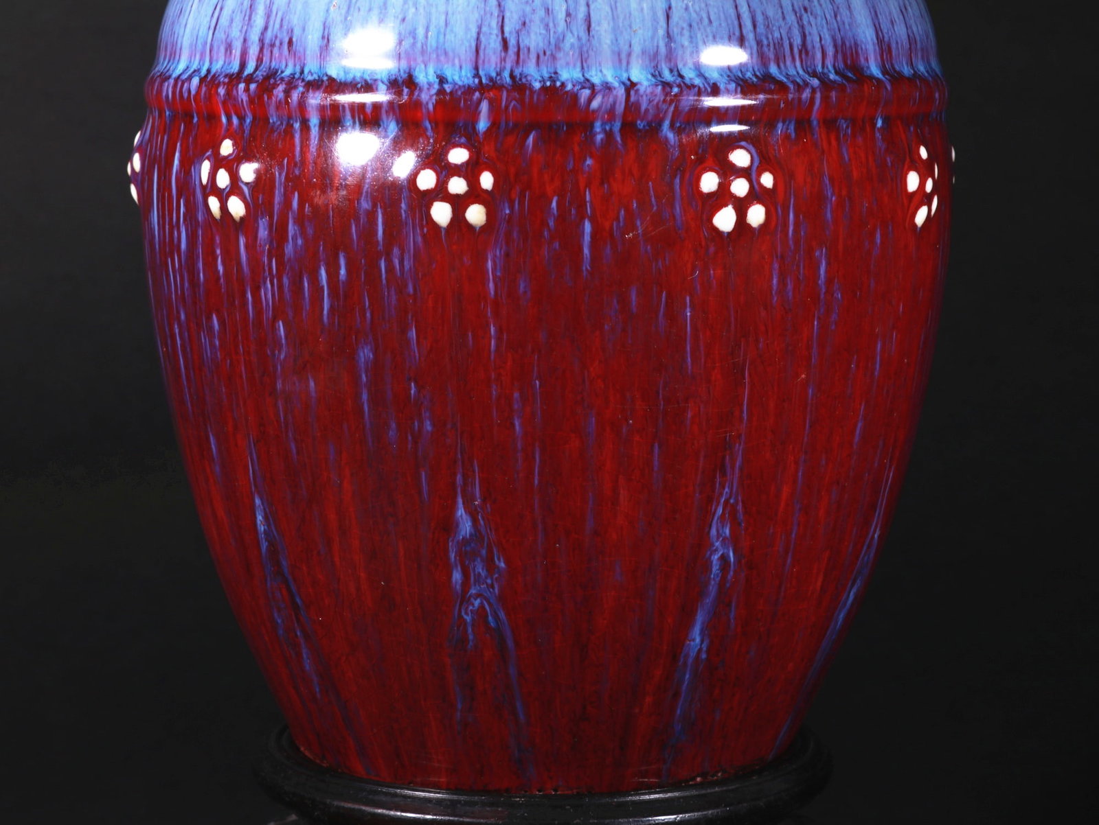 Glazed pottery cylinder - 7