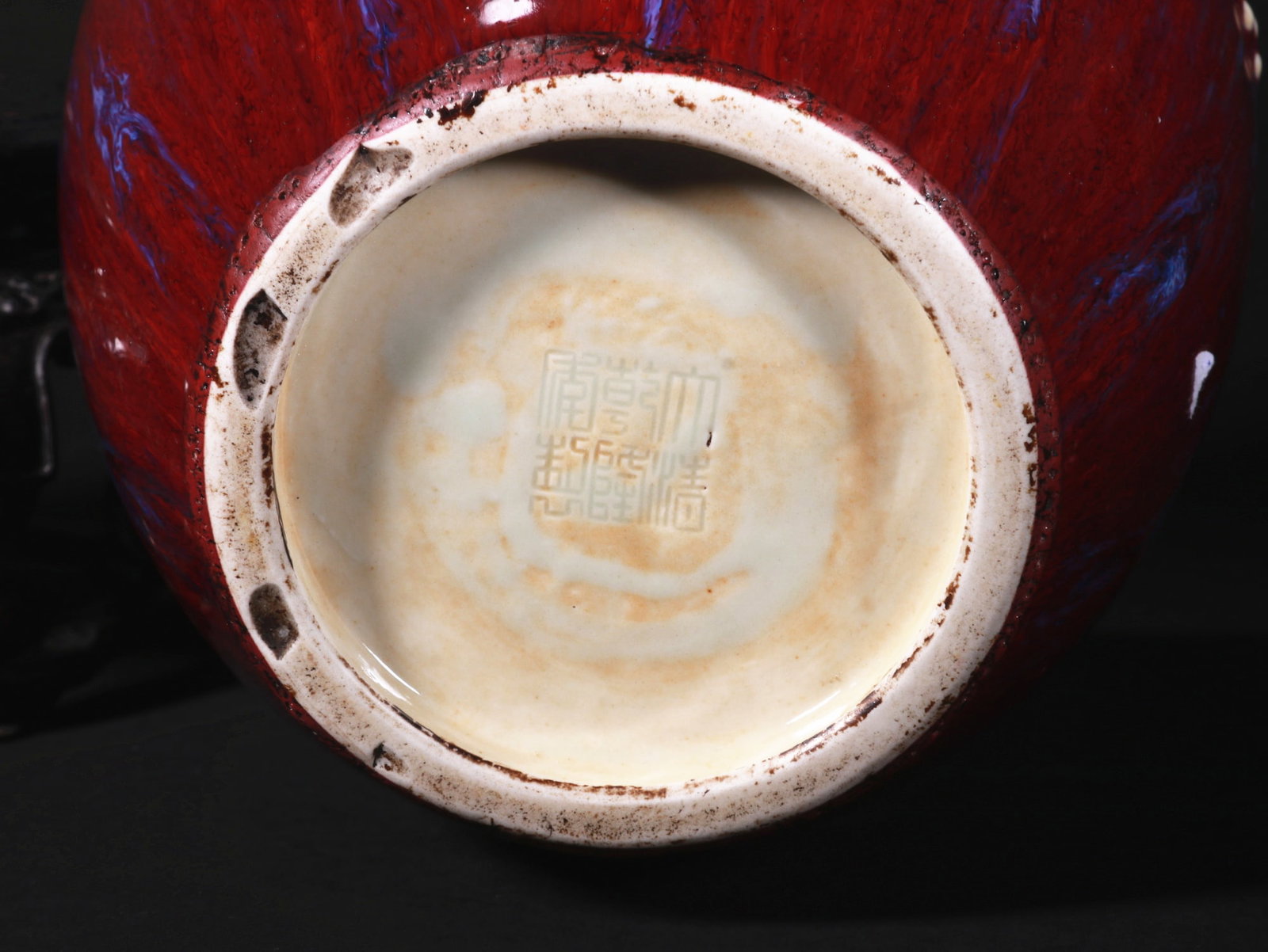 Glazed pottery cylinder - 8