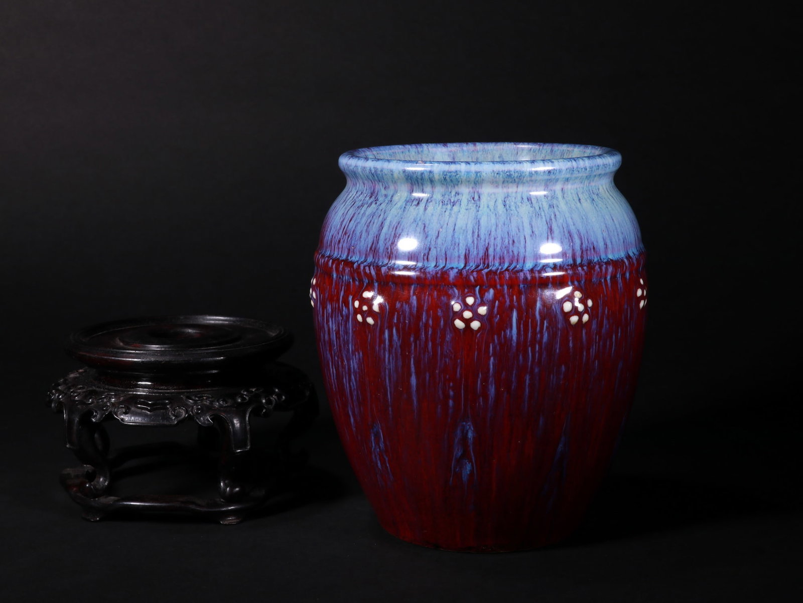 Glazed pottery cylinder - 9