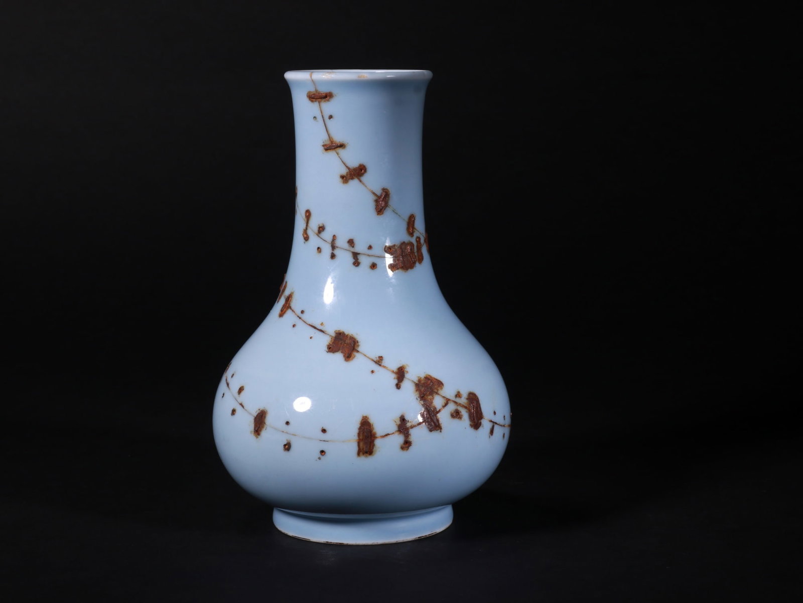Blue-glazed bottle (1 of 4)