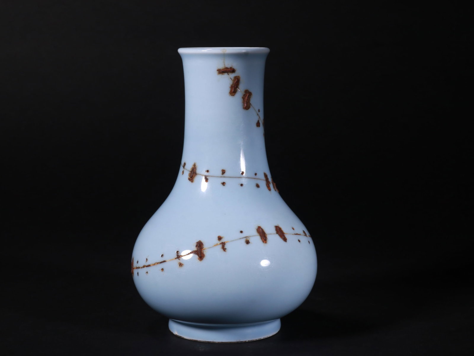 Blue-glazed bottle - 3