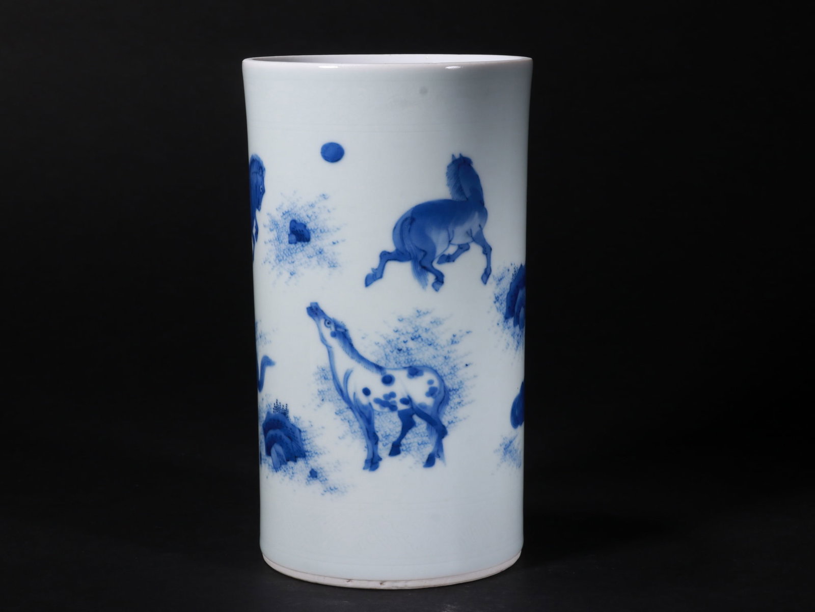 Blue and white pen holder - 3