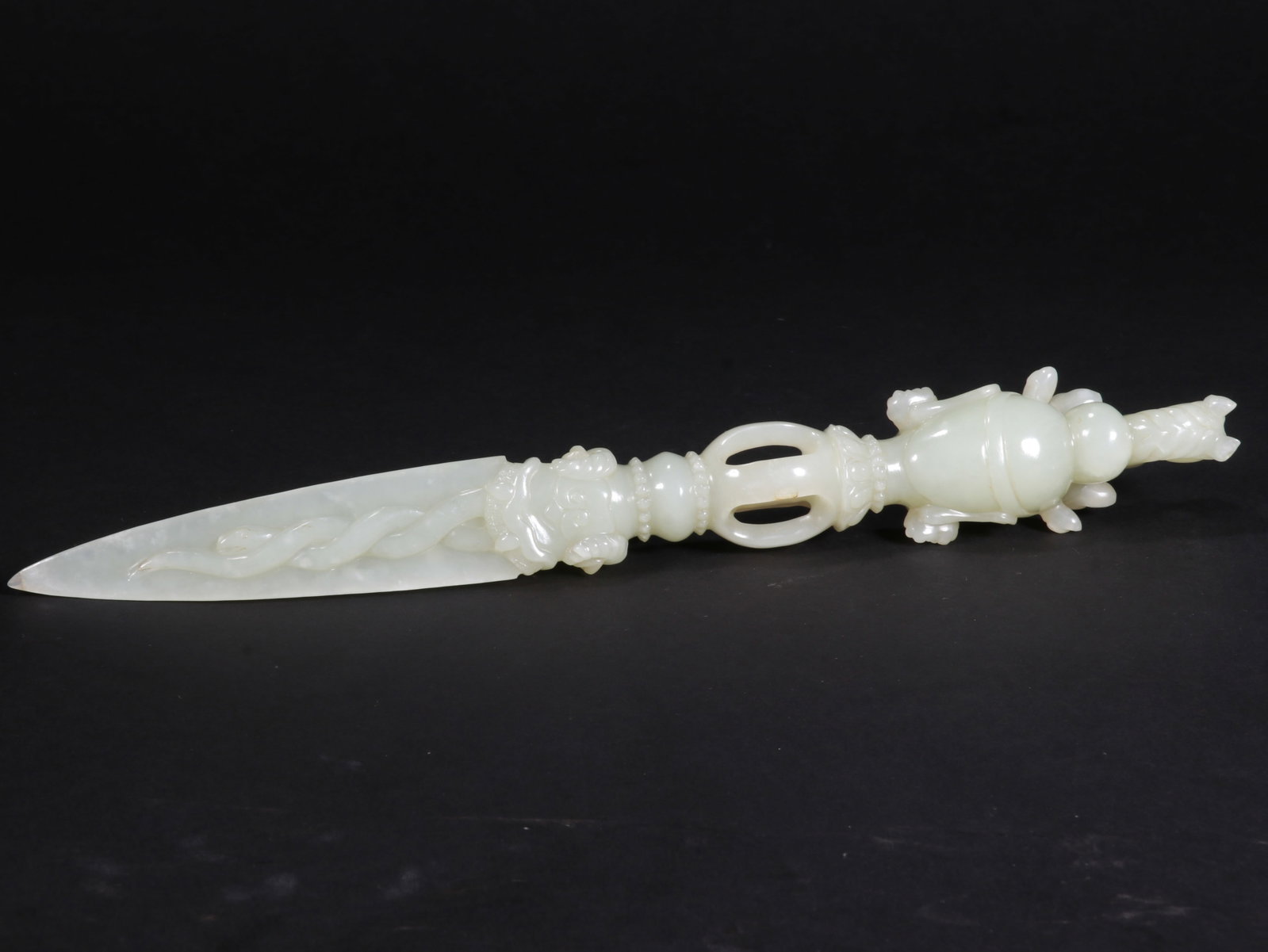 White Jade Vajra Staff - 4