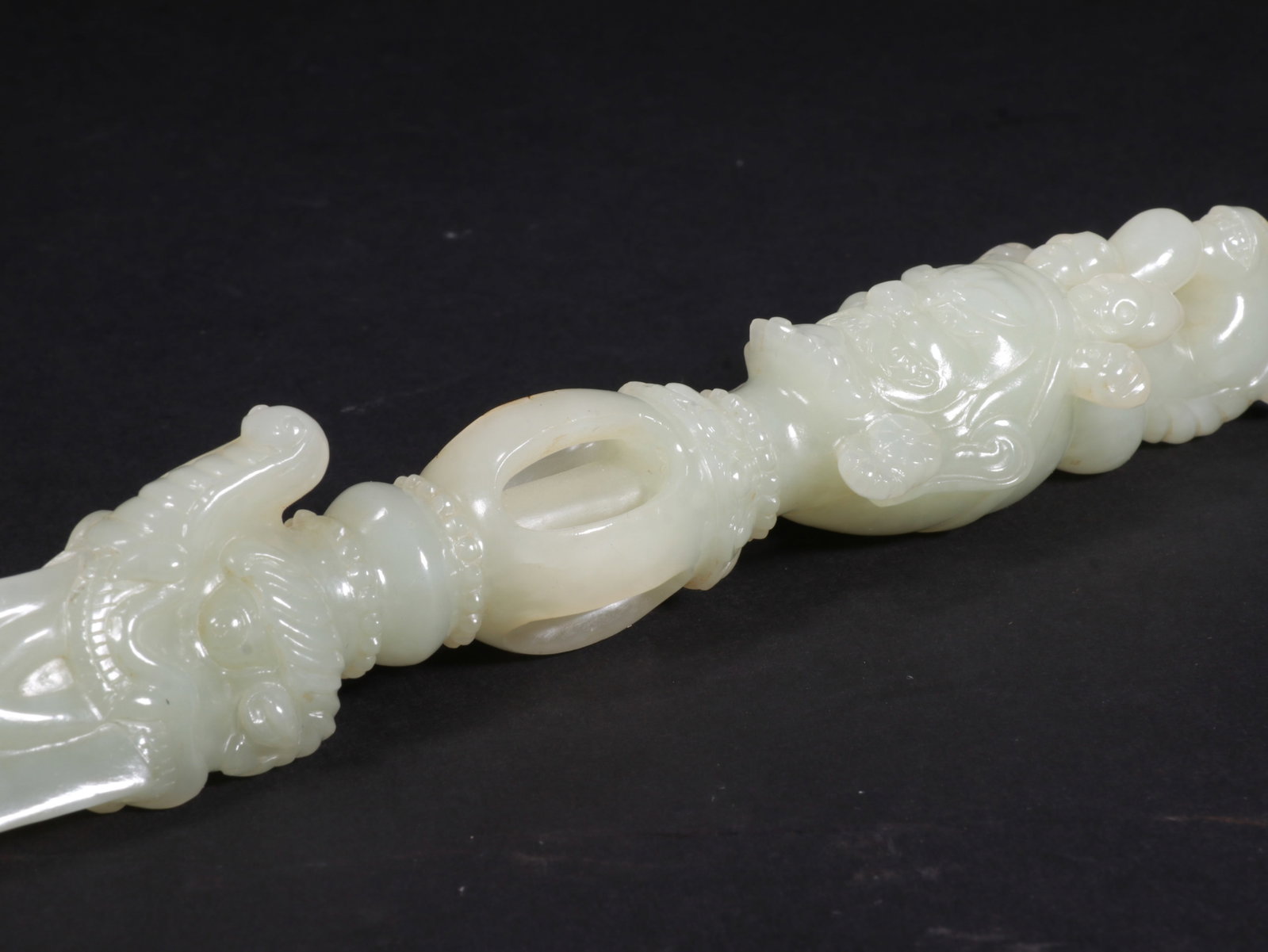 White Jade Vajra Staff - 8