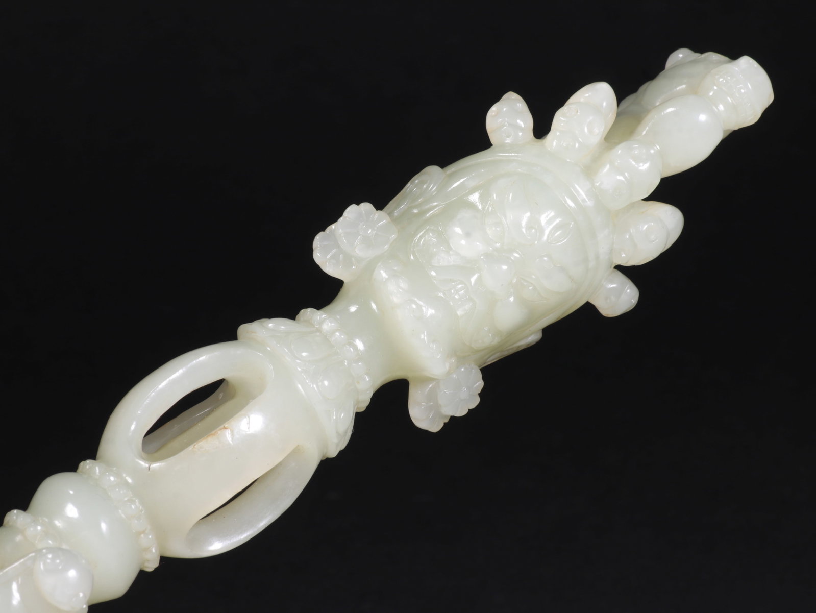 White Jade Vajra Staff - 9