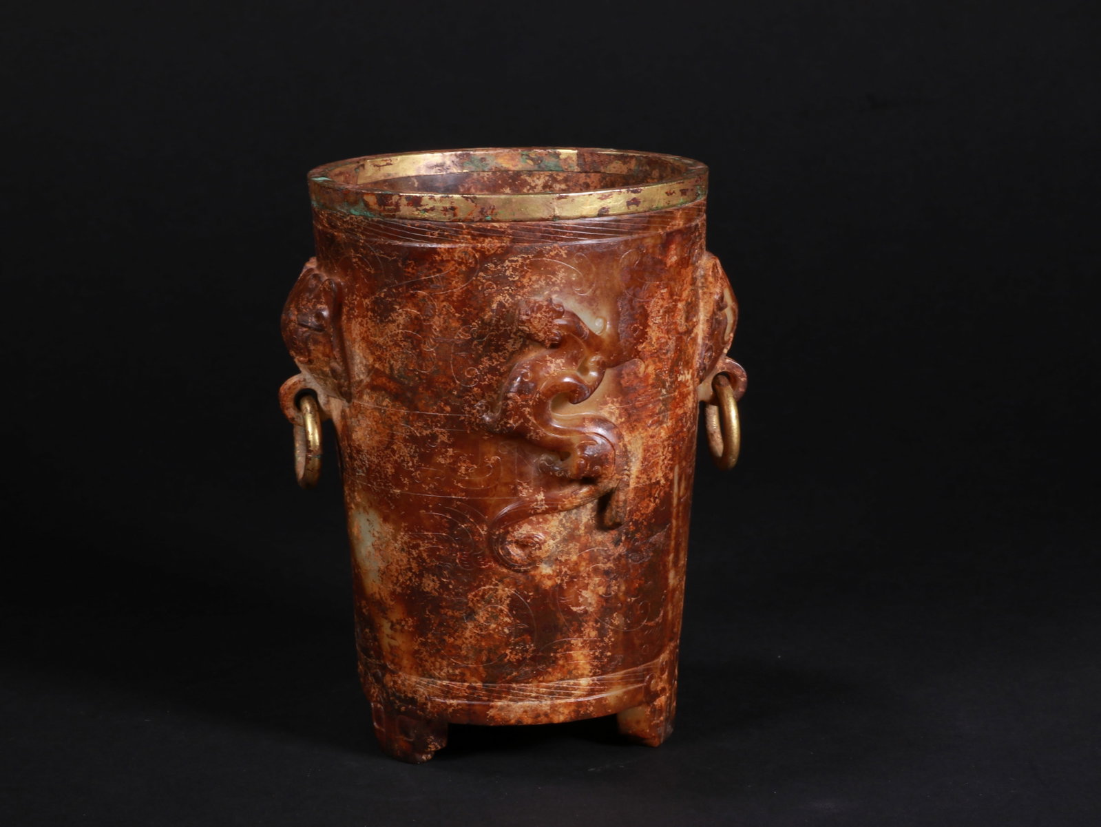 Beast-shaped jade cup - 3