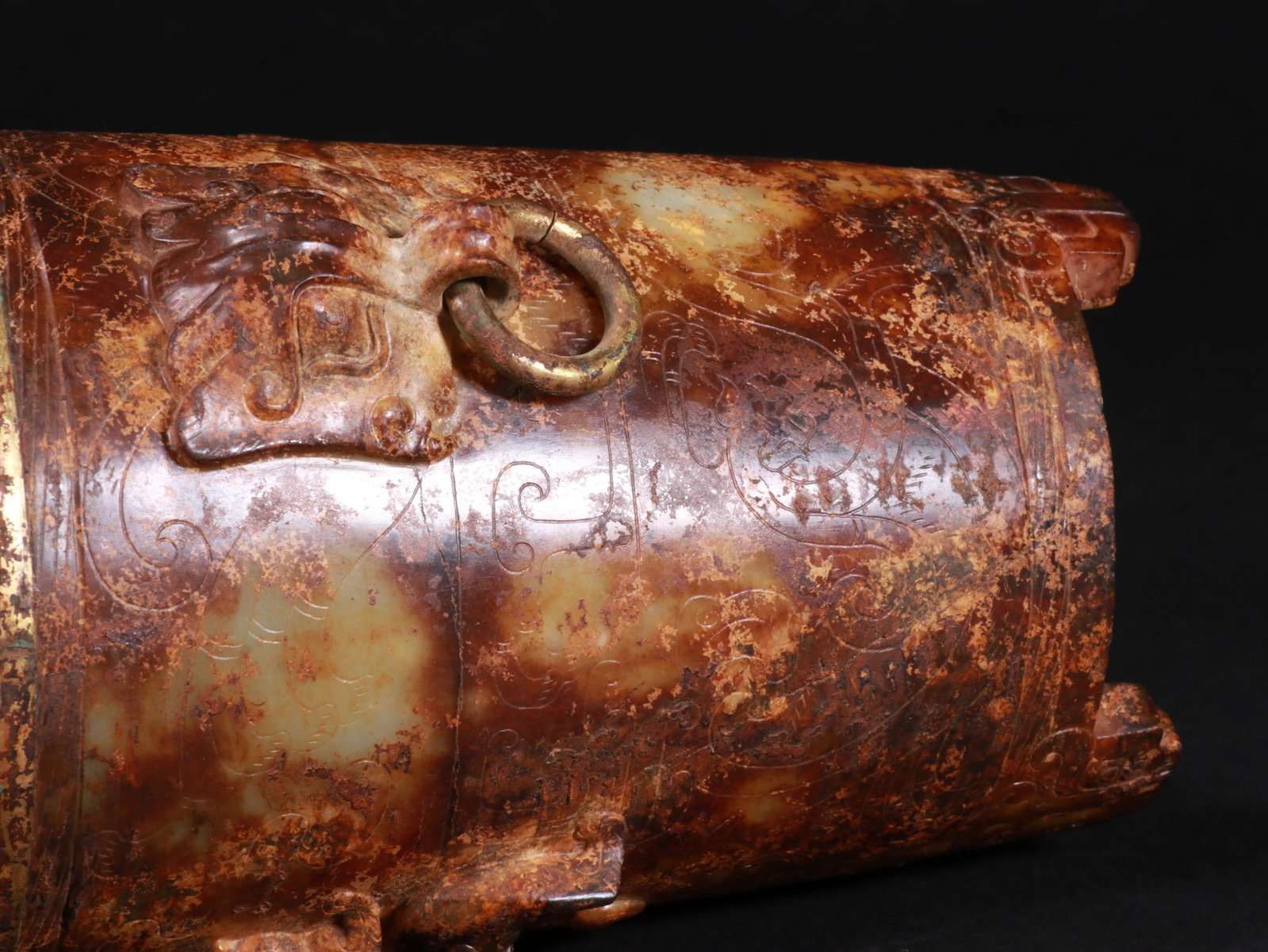 Beast-shaped jade cup - 7