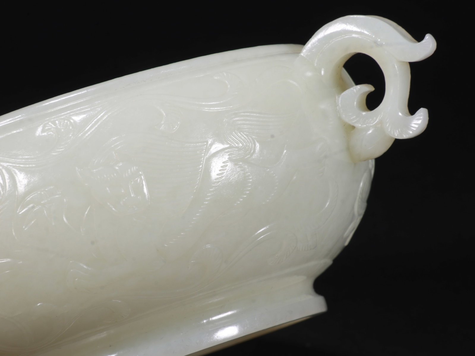 White Jade Beast Dragon Pattern Incense Burner - 15