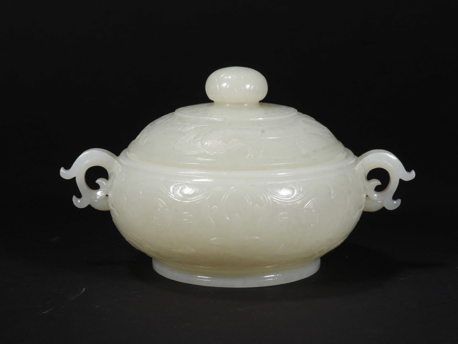 White Jade Beast Dragon Pattern Incense Burner - 5