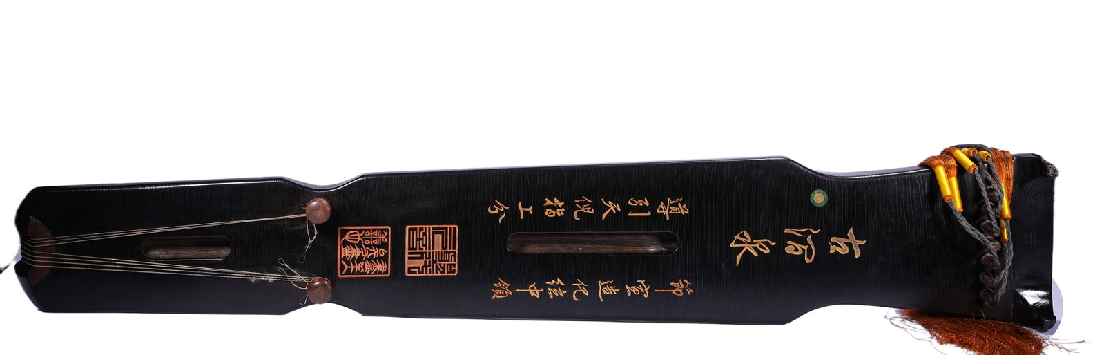 QING DYNASTY LACQUERWARE DRAGON PATTERN GUQIN - 5