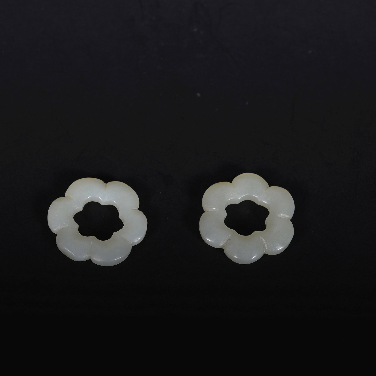 White Jade Peony Ring - 2