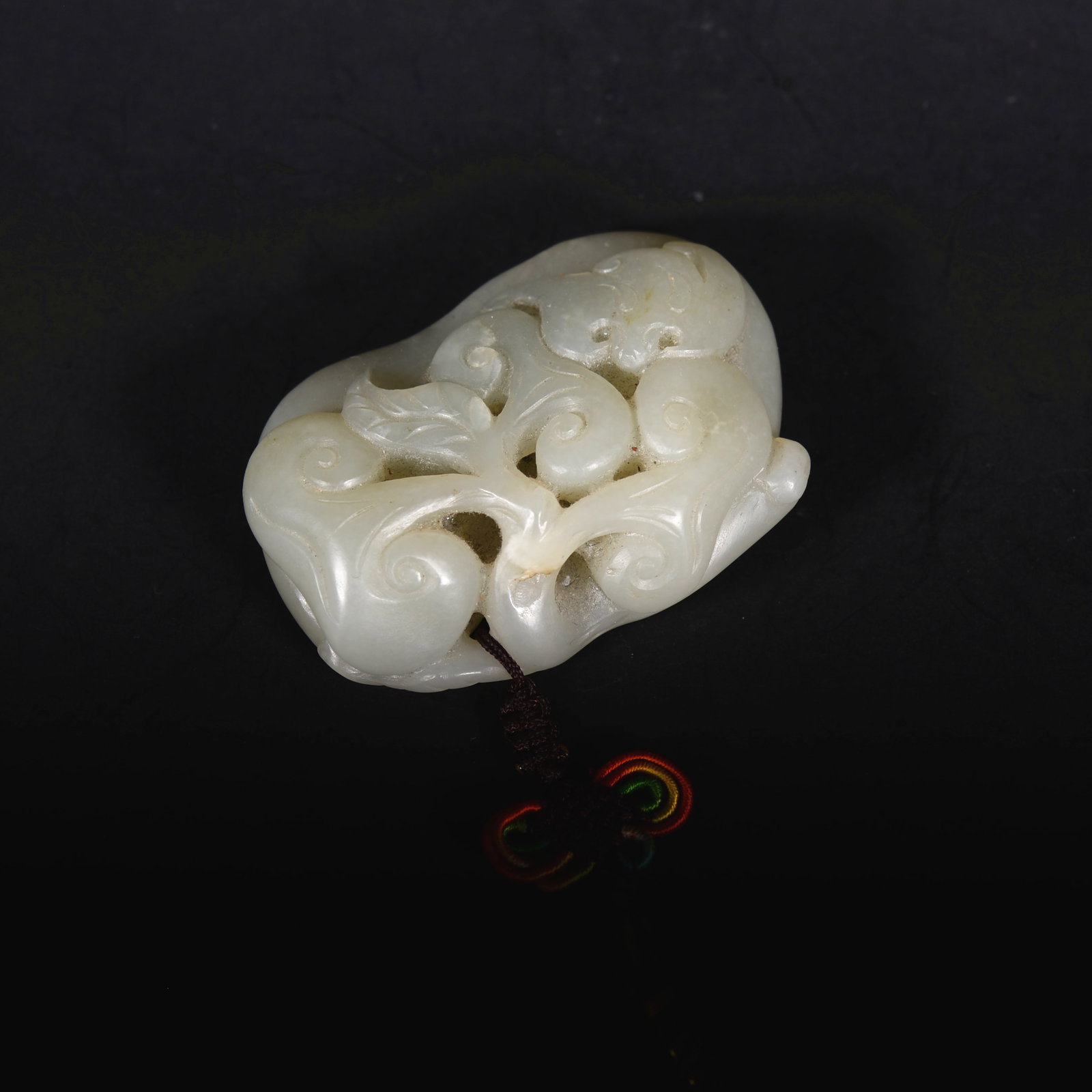 Bluish-white jade handle piece - 2