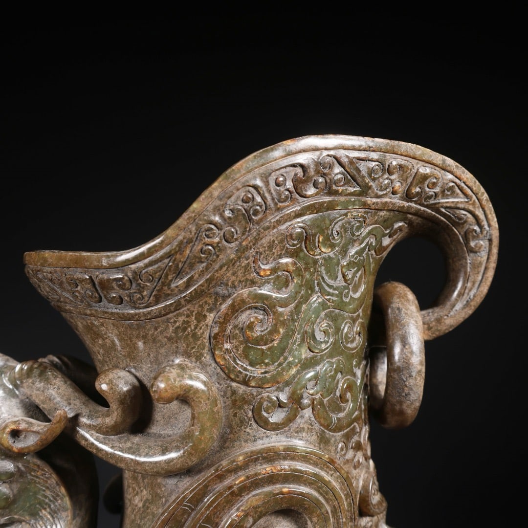 Jade beast-shaped wine cup - 3