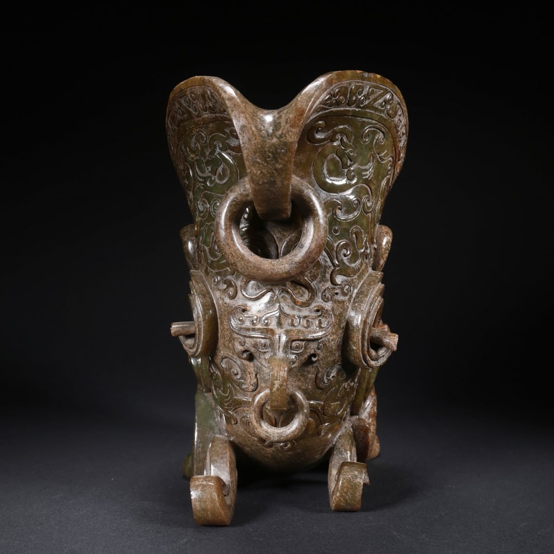 Jade beast-shaped wine cup - 7
