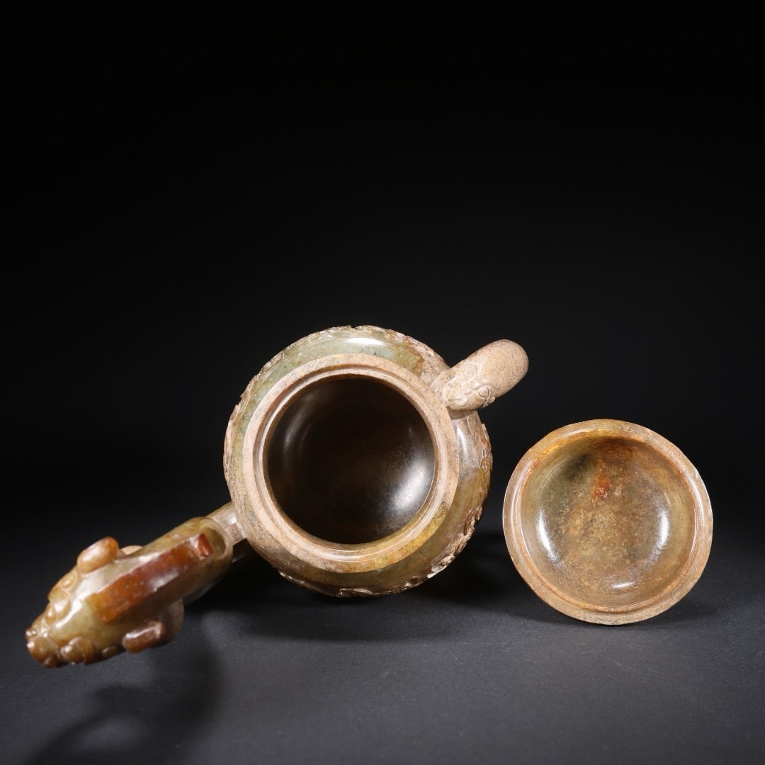 Jade beast-shaped incense burner - 8