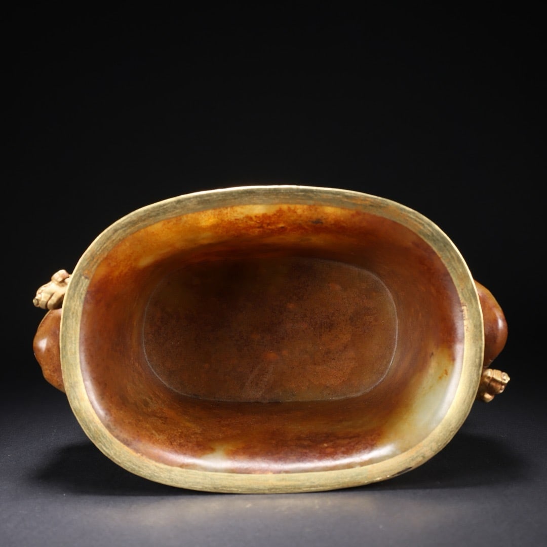 Jade-inlaid gold animal-shaped incense burner - 8